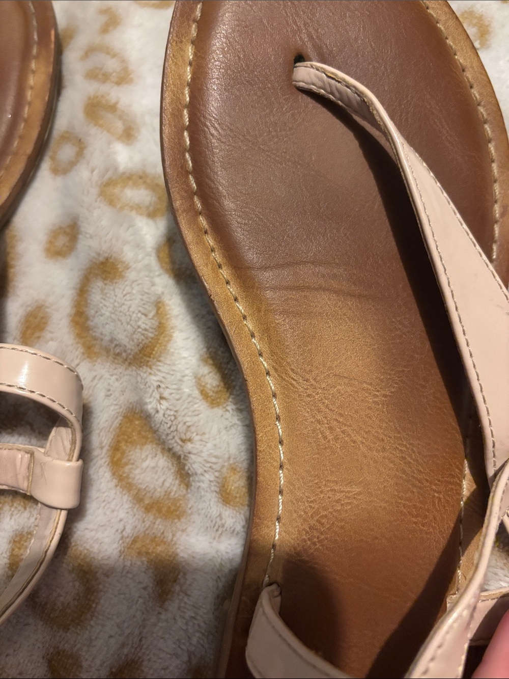 Women’s Beige Strap Sandals - Classic Casual Comfort - Picture 3 of 4
